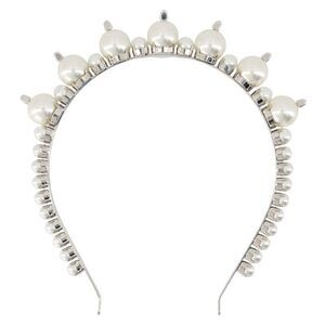 Pearl & Crystal Tiara Hairband - Simone Rocha - Pearl - White